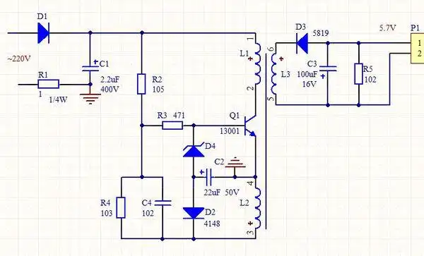 充电器的电路图(如果看不清,可以点大图): 一种是带光耦的,一种是单管