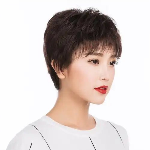 短发发型女时尚 气质_假发女短发中老年妈妈短直发型时尚气质短卷发