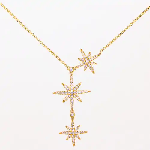 自营apmmonaco六芒星项链女夏金色锁骨吊坠礼物项链