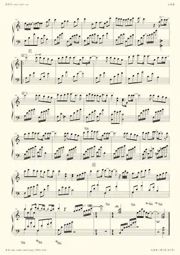 钢琴谱 - 七里香(c调简易版,选自2004年专辑《七里香》)