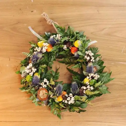 手工圣诞花环圣诞diy