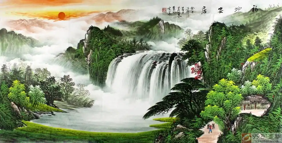 【已售】实力派画家吴东四尺聚宝盆山水画《福地安居》