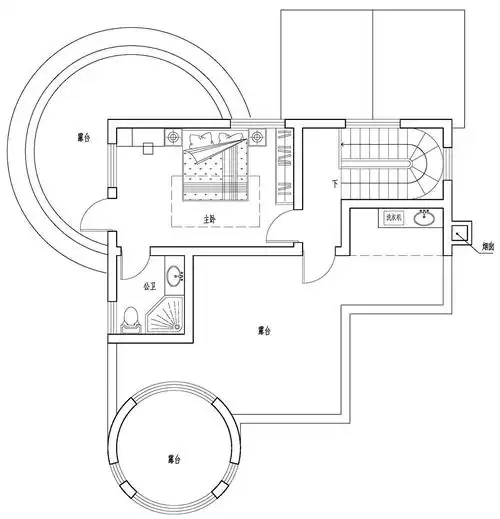 占地12x13三层带庭院自建城堡别墅设计全套施工图