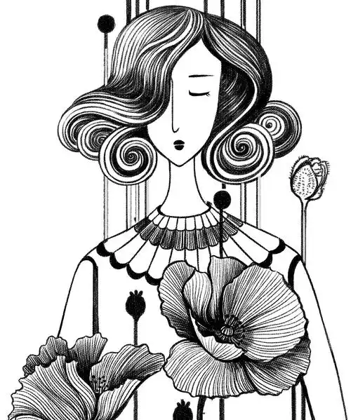 黑白装饰画|插画|艺术插画|娇子的城_原创作品-站酷zcool