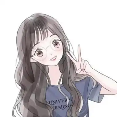 戴眼镜的女生头像简笔画