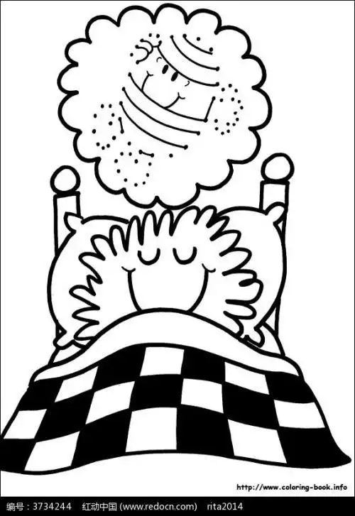 小孩子做梦简笔画步骤图