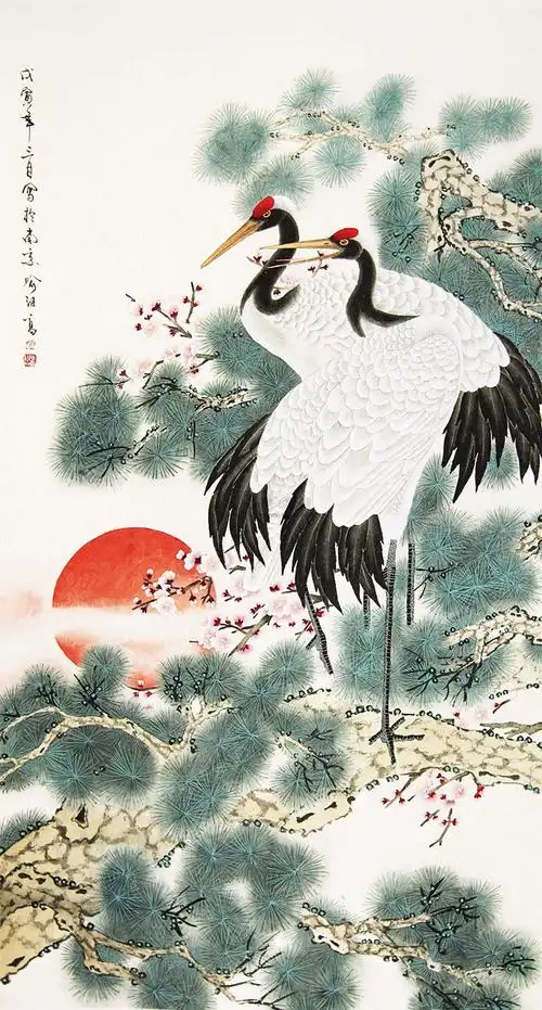 2096松鹤延年立轴