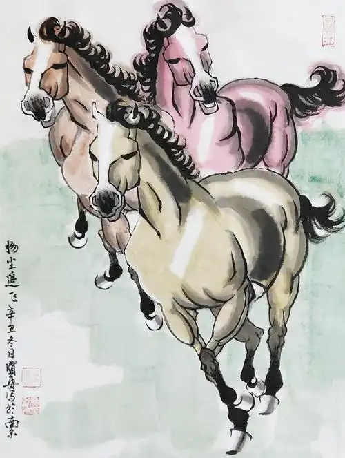 当代画马最具实力画家——黄贤安骏马作品赏析__财经头条