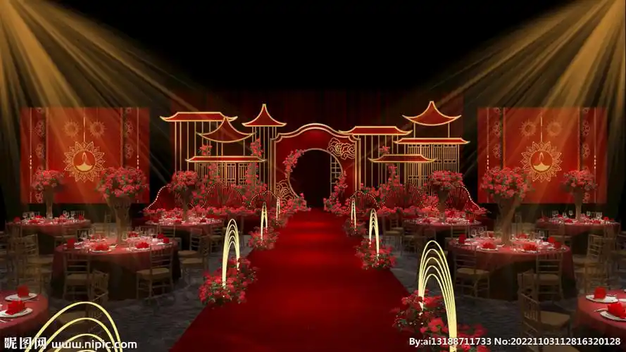 中式婚礼背景设计图__广告设计_广告设计_设计图库_昵图网nipic.com