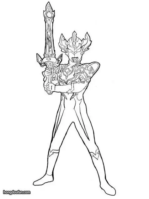 步骤 后续补涂色萌萌的奥特曼简笔画法捷克奥特曼站立的奥特曼战士11