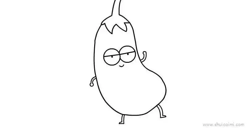 茄子儿童画怎么画 茄子简笔画步骤