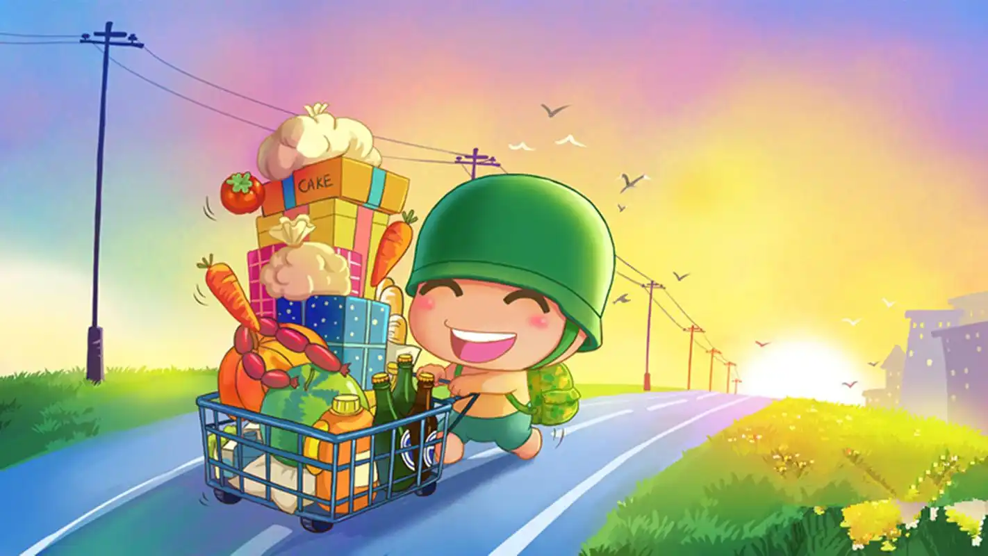 搞笑卖萌炮炮兵可爱卡通桌面壁纸下载