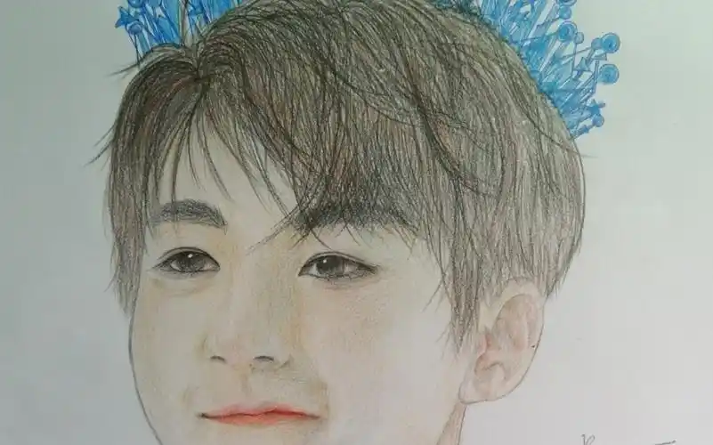 王俊凯演唱会造型彩铅手绘过程_哔哩哔哩_bilibili