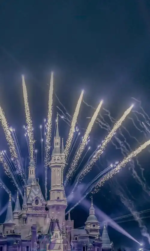2021最新迪士尼城堡唯美烟火,图片大全,高清,图库-回车桌面