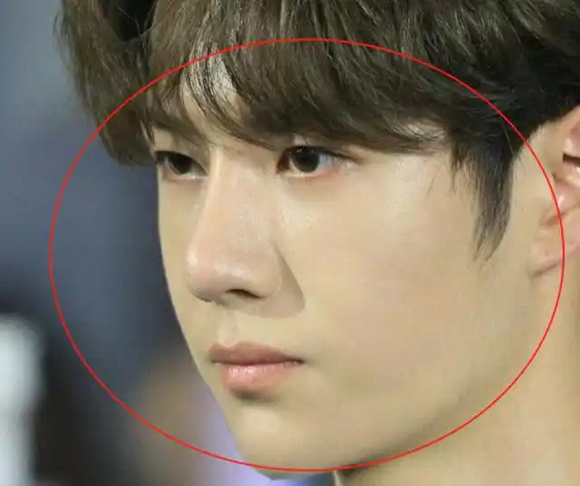 王一博的鼻子从正面看还正常,侧面看就显现出高鼻梁的感觉了,这张照片