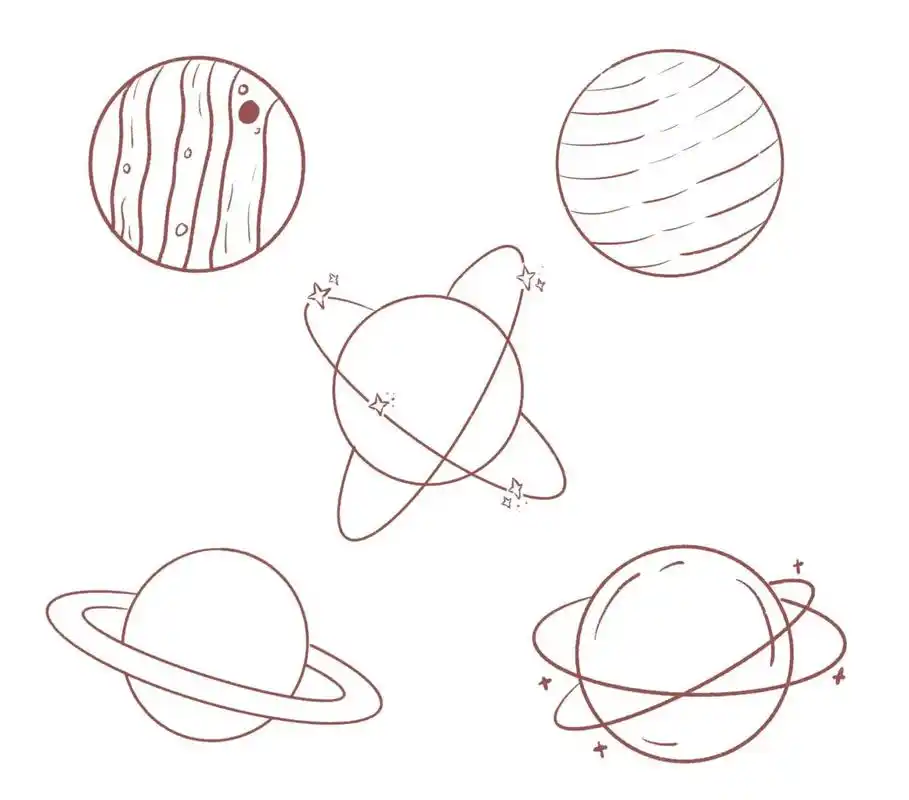 简笔画|宇宙星球简笔画 希望你们都能有一颗属于自己的星球91 软件