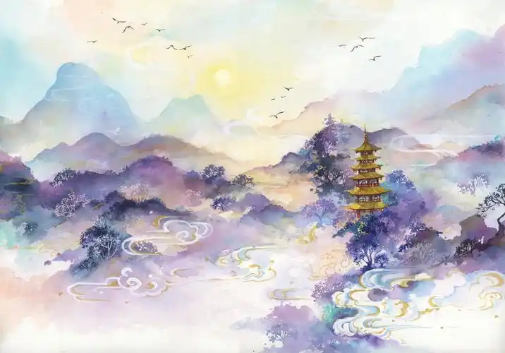 〔 古风水彩素材 〕作者 林焯 - 堆糖,美图壁纸兴趣社区