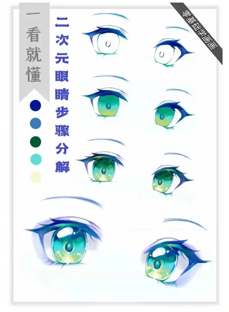 动漫眼睛.#二次元 #画画 #教程 #动漫 #一起学画画 - 抖音