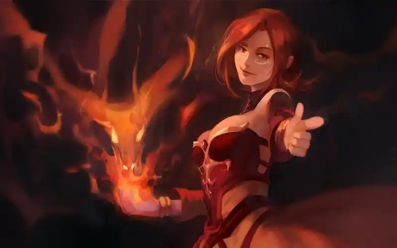 《dota2》火女莉娜美女图片电脑桌面壁纸高清大图预览1680x1050_游戏