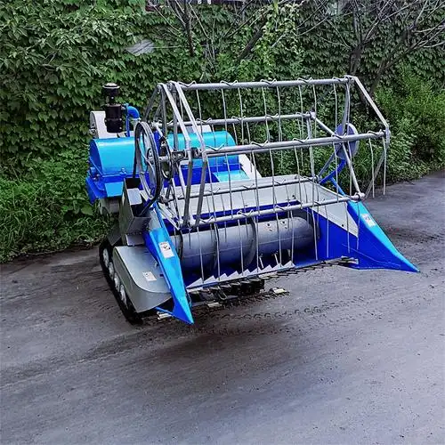 新款小麦水稻收割脱一体机 小型履带式割公司:曲阜市华弘机械