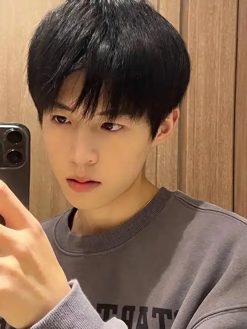 假发男短直发蓬松齐刘海短发网红同款日系碎盖头仿真透气整顶发套 深