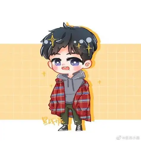 壁纸 q版 帅气动漫男生帅气萌头像 卡通秦霄贤卡通q版头像手绘肖战
