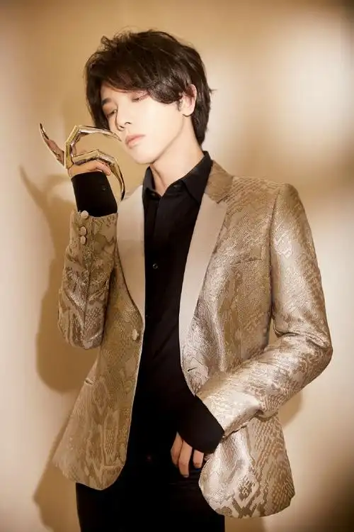 华晨宇刺绣西装帅气时尚写真图片