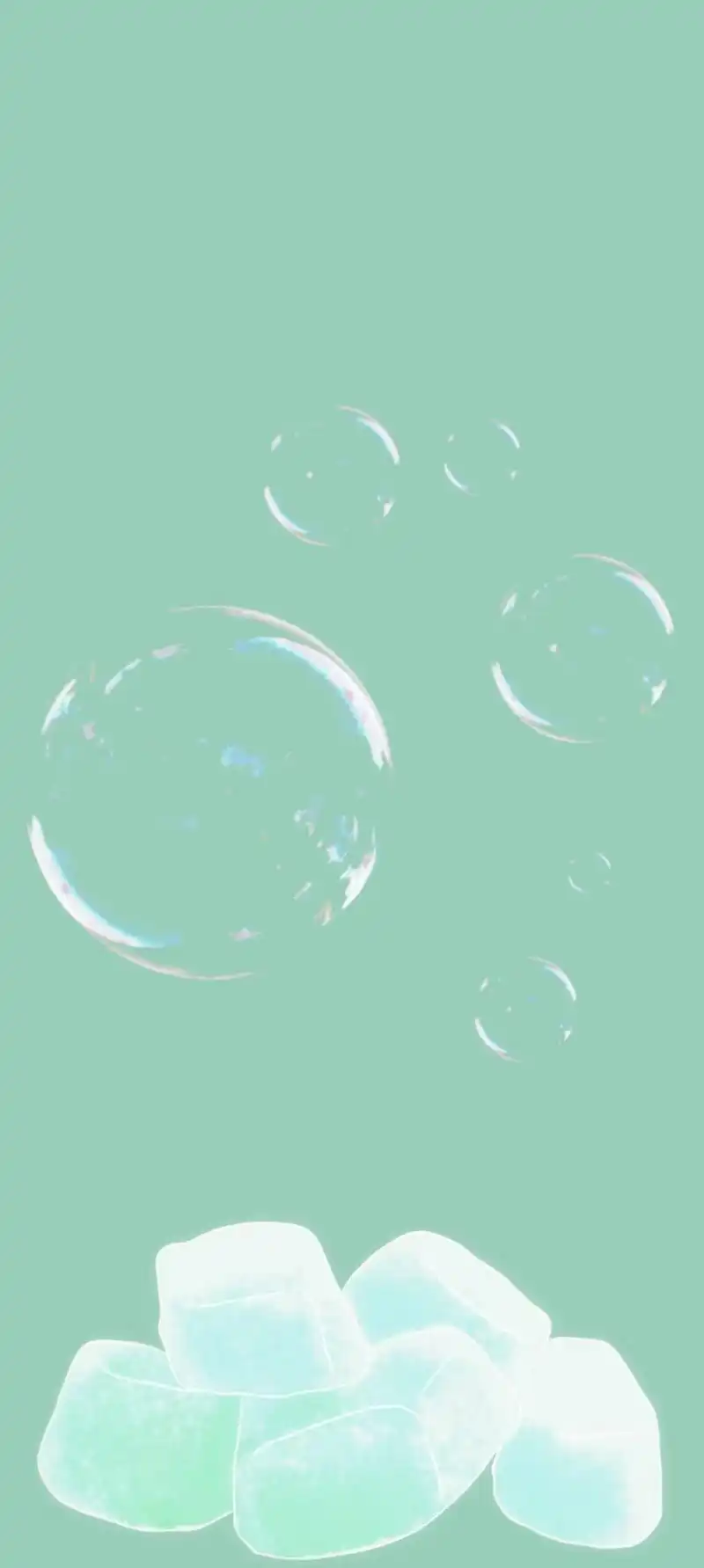 手机壁纸|蓝绿色系|简约风