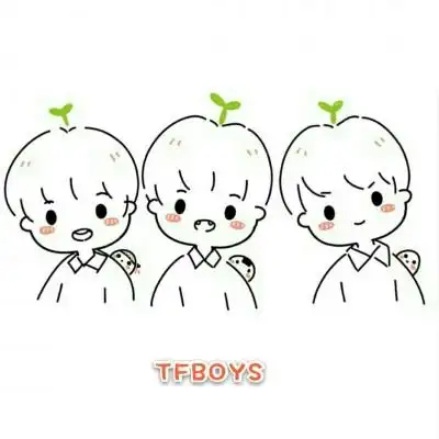 tfboys简笔画头像/敲可爱欧/小辞(小_卡通动漫头像_我要个性网