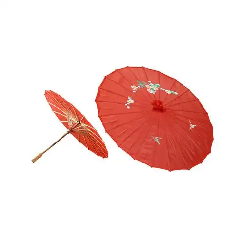 婚庆梅花迎宾摆件古风油纸伞红伞中式