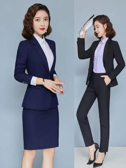 职业装套装女士正装时尚工作服套裙酒店经理服装企业高管西服批发