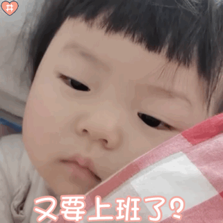 萌娃丸子妹表情包动图是不是每天早上起床的样子