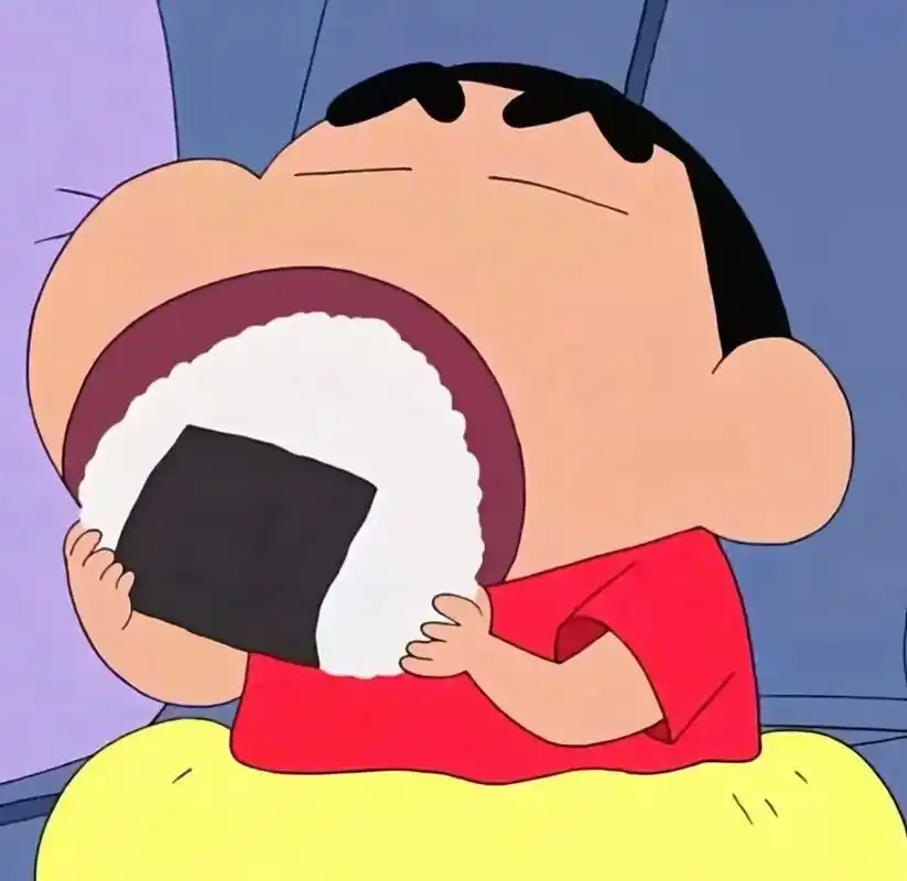 蜡笔小新干饭头像.