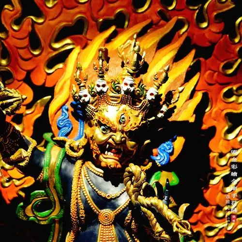 彩绘金刚手菩萨-50cm_金刚手菩萨_本尊部_佛像_产品_尼泊尔佛像网