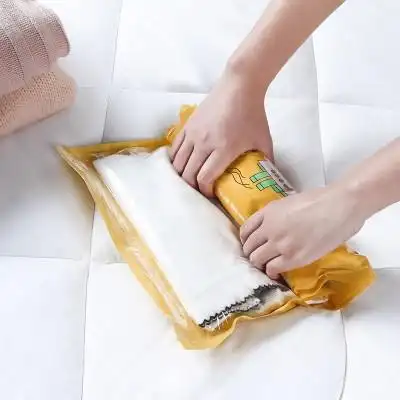 真空压缩袋收纳袋被子棉被衣物大号加厚立体免抽气衣服手卷真空袋加厚