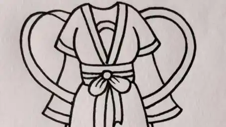 古风小裙子简笔画