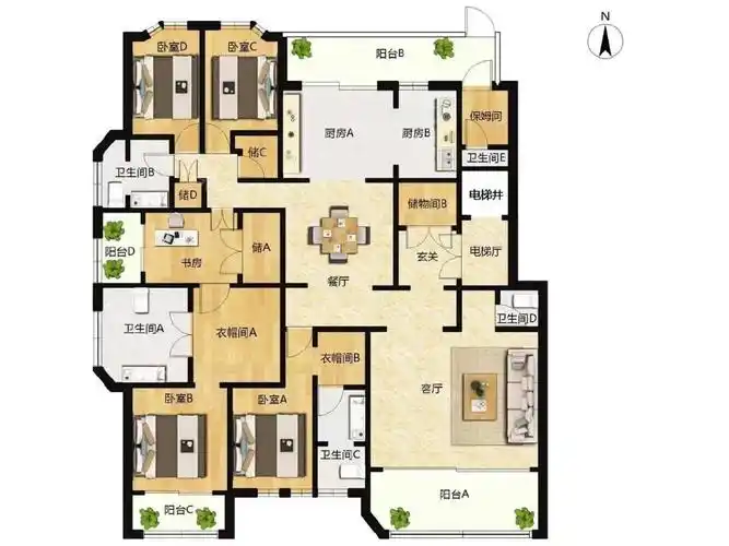 机不可失!户型解析:2房朝南