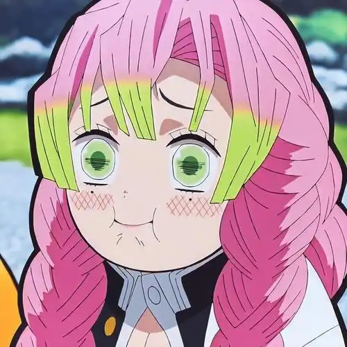 《鬼灭之刃》"恋柱"甘露寺蜜璃,自截动漫头像壁纸无水印分享