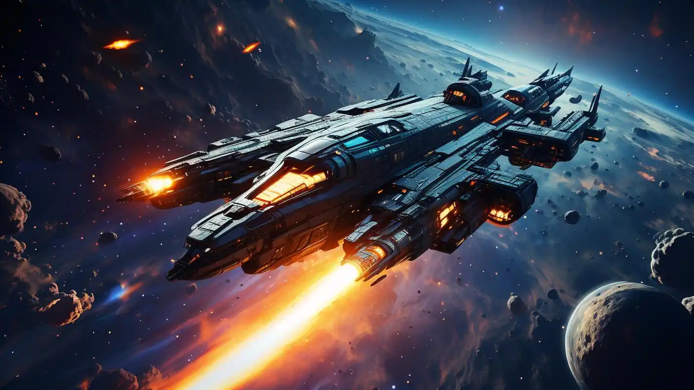 04超炫科幻宇宙飞船壁纸90 这组科幻画风格的宇宙飞船壁纸真是太