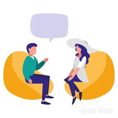 年轻夫妇坐在谈话