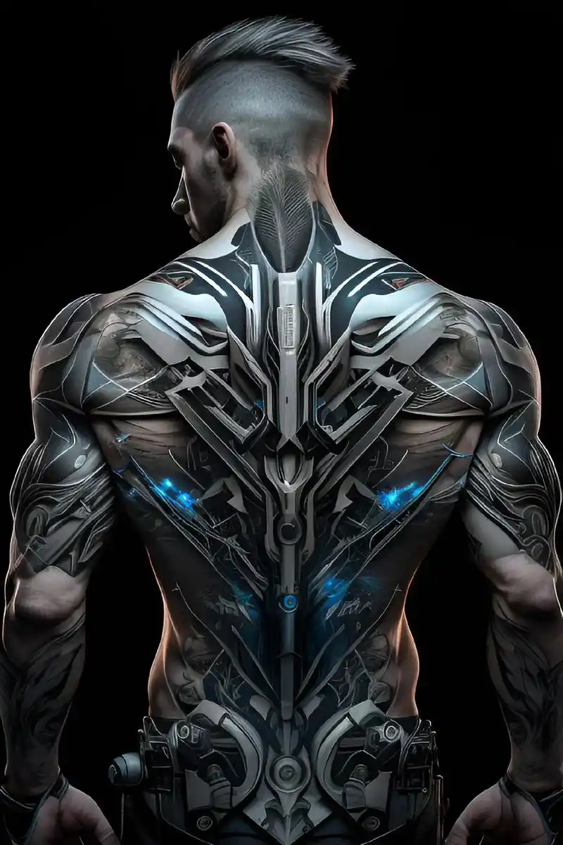 机械满背.#纹身 #tattoo #97辣身材 #帅就完事了 - 抖音