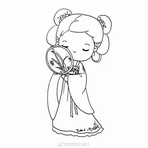 汉服少女简笔画