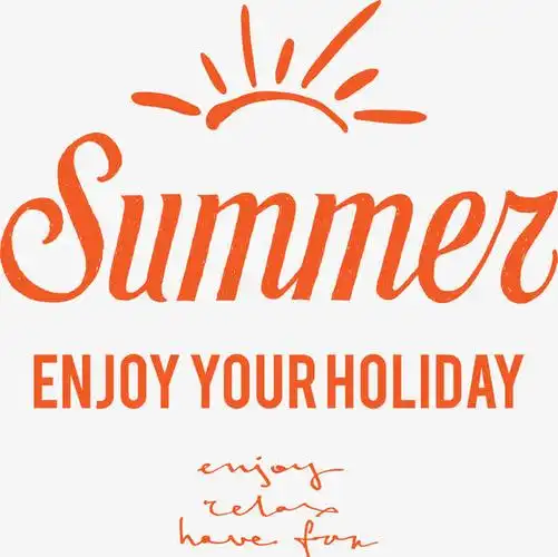 橙色summer艺术字