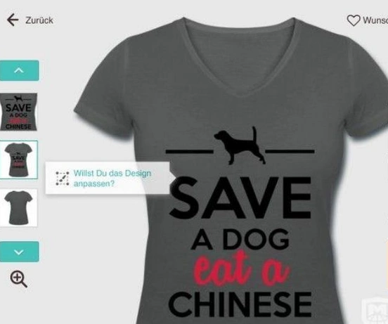 德企拒下辱华t恤t恤上印救一条鲨鱼吃一个中国人