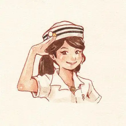 甜美微笑的阳光治愈系女生插画头像