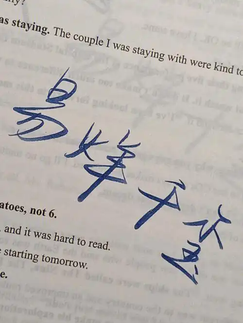 今日手写易烊千玺