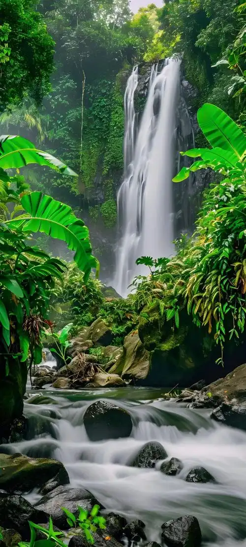 壁纸 风景 旅游 瀑布 山水 桌面 1080_2395 竖版 竖屏 手机