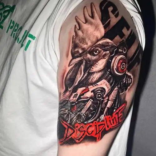 tattoo我的纹身分享大公鸡遮盖