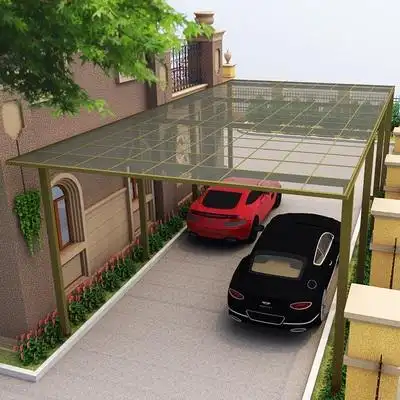 车棚别墅庭h院雨棚户外小院汽车停车位防晒电动车轿车户外铝合金雨棚