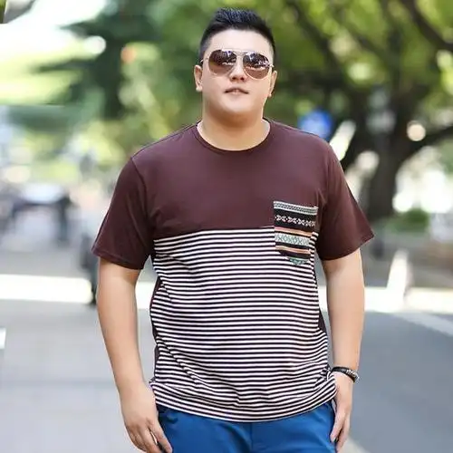 180斤以上帅哥都流行这样穿,大码休闲t恤,潮范十足